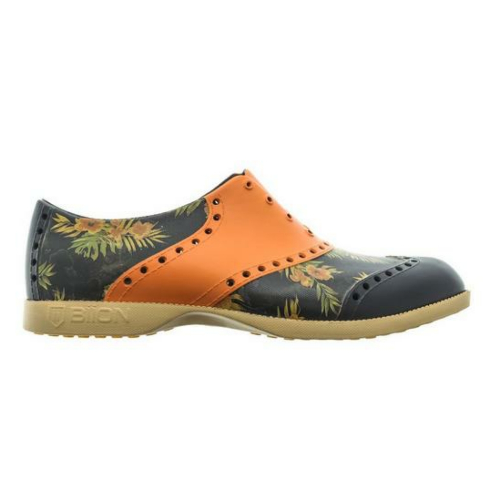 Biion Oxford Pattern Spikeless Golf Shoes Luau M7/W9